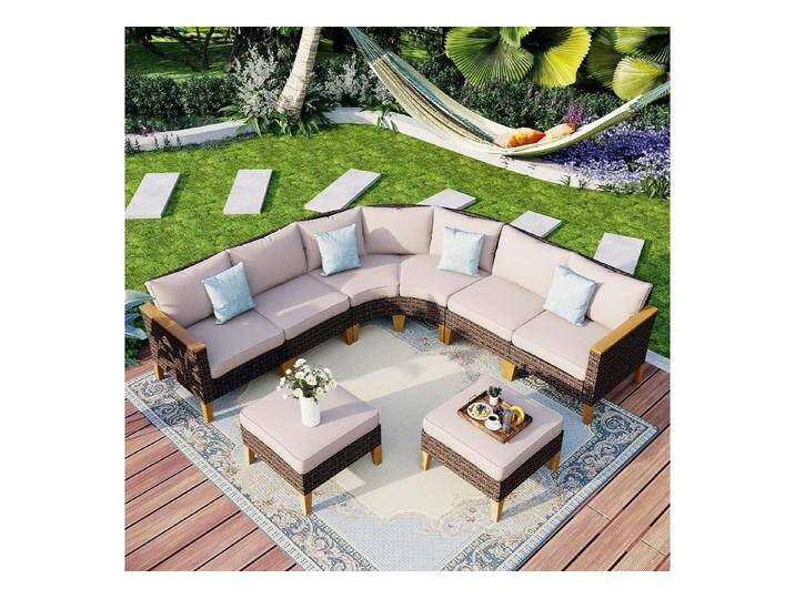 LuxusKollektion Gartenlounge-Set Lounge Set Polyrattan Garten wasserdicht Cushion PRO Cr006-11-8_i1 LuxusKollektion Gartenlounge-Set Lounge Set Polyrattan Garten wasserdicht Cushion PRO Cr006-11-8_i1 von OTTO