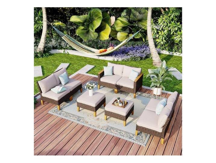 LuxusKollektion Gartenlounge-Set Lounge Set Polyrattan Sitzgruppe Gartenmöbel Wetterfest Cr006-03-8_i1 LuxusKollektion Gartenlounge-Set Lounge Set Polyrattan Sitzgruppe Gartenmöbel Wetterfest Cr006-03-8_i1 von OTTO