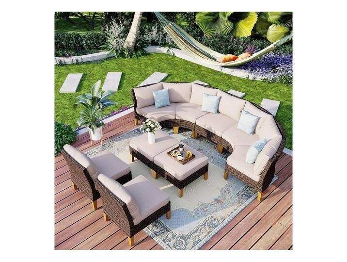 LuxusKollektion Gartenlounge-Set Lounge Set Polyrattan Sitzgruppe Wasserdicht Wetterfest Cr006-14-9_i1 LuxusKollektion Gartenlounge-Set Lounge Set Polyrattan Sitzgruppe Wasserdicht Wetterfest Cr006-14-9_i1 von OTTO
