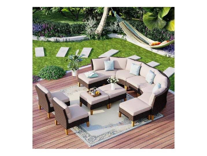 LuxusKollektion Gartenlounge-Set Lounge Set Polyrattan Wasserdicht Sitzgruppe Cr006-24-11_i1 LuxusKollektion Gartenlounge-Set Lounge Set Polyrattan Wasserdicht Sitzgruppe Cr006-24-11_i1 von OTTO