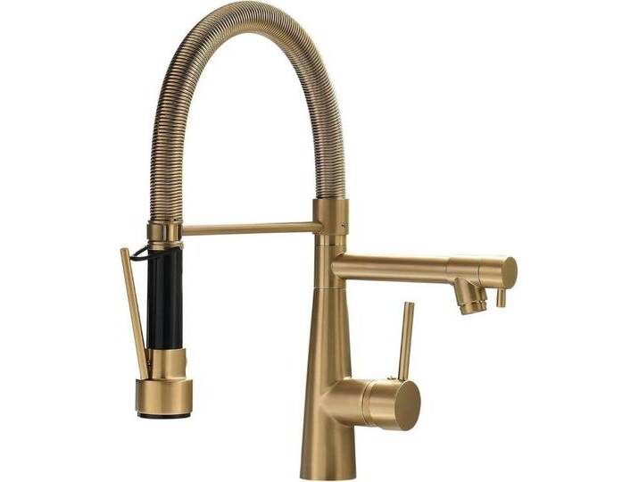 LuxusKollektion Küchenarmatur Gold Küchenarmatur mit Schloss und ausziehbarer Brause LuxusKollektion Küchenarmatur Gold Küchenarmatur mit Schloss und ausziehbarer Brause von OTTO