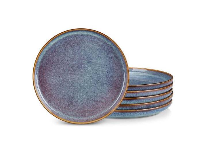 LuxusKollektion Küchenorganizer-Set Speiseteller 6er 26cm Steingut Speiseteller 6er Set Lavendelblau von OTTO