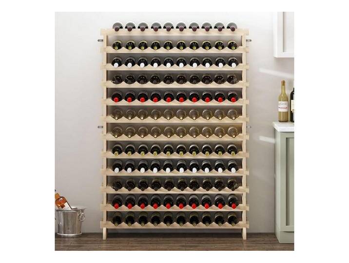 LuxusKollektion Küchenorganizer-Set Weinregal Holzregal 12 Ebenen 110x30x140 Küche Bar 120 Flaschen von OTTO