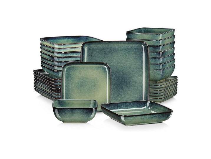 LuxusKollektion Salatbesteck Tafelservice Steinzeug 32teilig Kombi Geschirr für 8 Personen Grün LuxusKollektion Salatbesteck Tafelservice Steinzeug 32teilig Kombi Geschirr für 8 Personen Grün von OTTO