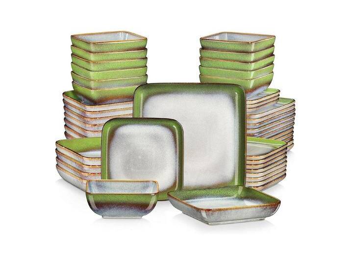 LuxusKollektion Salatbesteck Tafelservice Steinzeug Geschirr für 12 Personen Blaugrün LuxusKollektion Salatbesteck Tafelservice Steinzeug Geschirr für 12 Personen Blaugrün von OTTO
