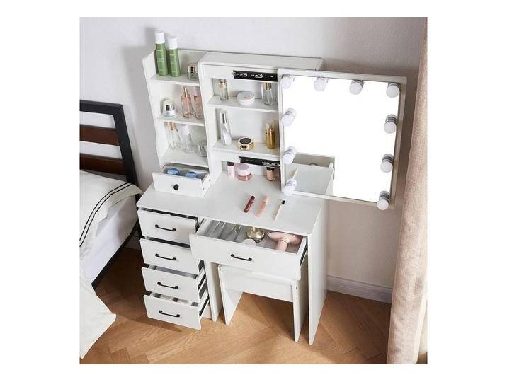 LuxusKollektion Schminktisch Schminktisch Spiegel LED 3 Farbtemperaturen 6 Schubladen W3056812 LuxusKollektion Schminktisch Schminktisch Spiegel LED 3 Farbtemperaturen 6 Schubladen W3056812 von OTTO