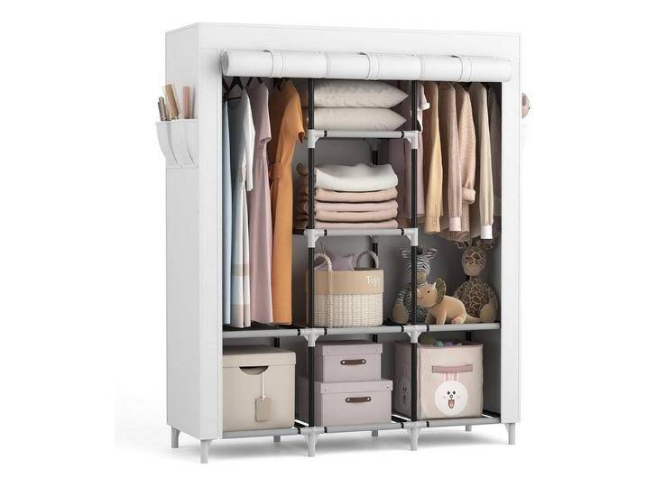 LuxusKollektion Schuhspanner Kleiderschrank Stoffschrank Faltbar Kleiderstange Ablagen Weiß LuxusKollektion Schuhspanner Kleiderschrank Stoffschrank Faltbar Kleiderstange Ablagen Weiß von OTTO