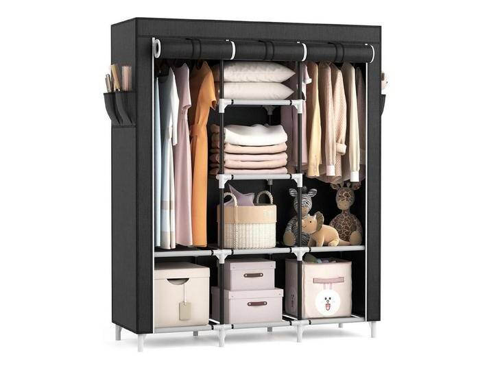 LuxusKollektion Schuhspanner Stoffschrank faltbar 2 Kleiderstangen 8 Ablagen Schwarz LuxusKollektion Schuhspanner Stoffschrank faltbar 2 Kleiderstangen 8 Ablagen Schwarz von OTTO