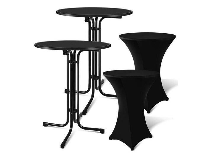 LuxusKollektion Stehtisch Stehtisch Klappbar Höhenverstellbar Schwarz Rund 2er Set 80 x 110 cm LuxusKollektion Stehtisch Stehtisch Klappbar Höhenverstellbar Schwarz Rund 2er Set 80 x 110 cm von OTTO