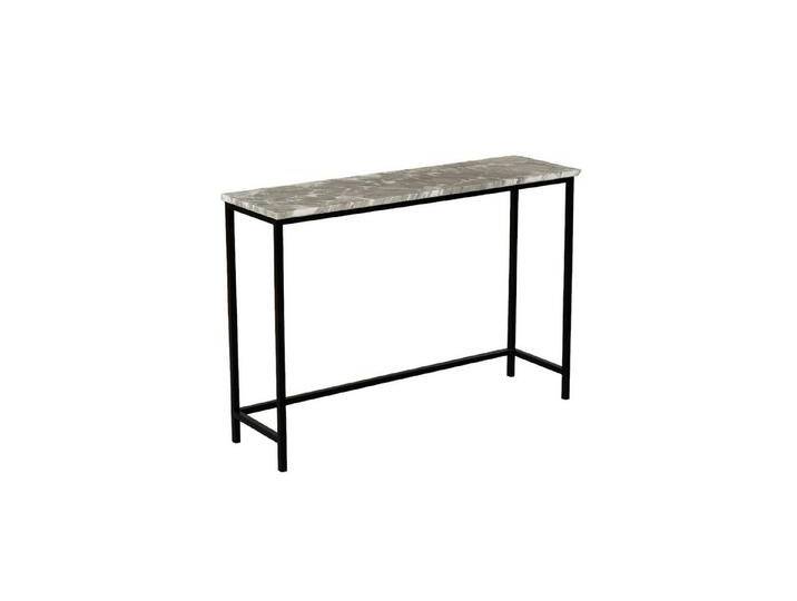 MAGNA Atelier Konsolentisch MONTE CARLO aus ECHTEM MARMOR, Ablagetisch, Metallgestell, Naturstein Sideboard, 110x32x70cm, grau, Gestell: Schwarz von OTTO