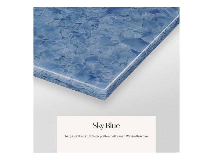 MAGNA Atelier Konsolentisch MONTE CARLO aus recycelten Glasscherben, Sideboard, Konsole mit Metallgestell, 110x32x70cm, blau, Sky Blue von OTTO