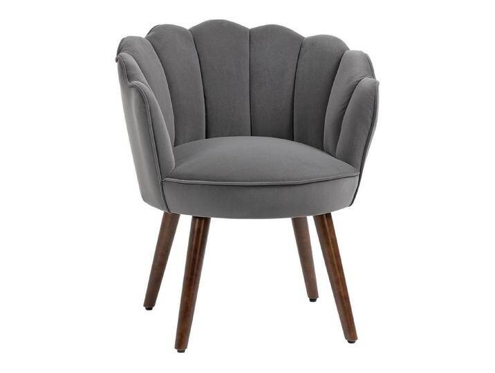 MC Star Küchenstuhl Esszimmerstuhl Sessel mit Rückenlehne Wohnzimmerstuhl (Polyester Gummiholz Dunkelgrau 66 x 72 x 79 cm), grau von OTTO