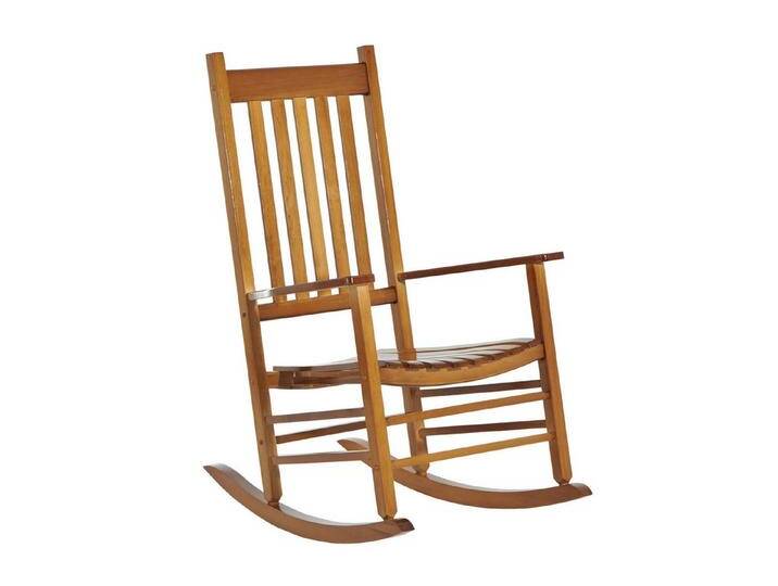 MC Star Schaukelstuhl aus Holz mit Armlehne, Schwingsessel Relaxstuhl für Garten (Natur 69 x 86 x 115 cm, ideal für Entspannung), beige von OTTO