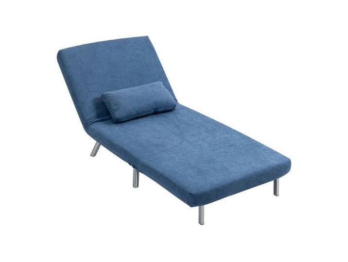 MC Star Sessel Polstersessel mit Bettfunktion, 2-in-1 Design, Schlafsessel, Gästebett (Stoffbezug, mit Kissen, Dunkelgrau), blau, Blau von OTTO