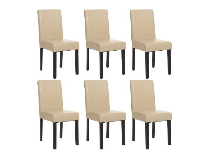 MCW Esszimmerstuhl Littau-L-6 (Set, 6 St), 6er-Set, Rutschfest durch Kunststoffuntersatz, Abgerundete Kanten, weiß, Kunstleder,Leder,Massivholz, 6 St. von OTTO