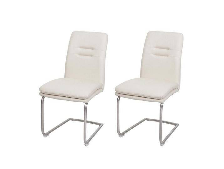 MCW Freischwinger -H70-2 (Set, 2 St), 2er-Set, Mit Ziernaht, Inklusive Fußbodenschoner, Stabile Konstruktion, beige silberfarben von OTTO