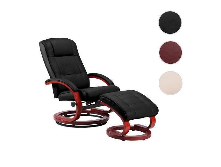 MCW Massagesessel Pescatori II, Um 360° drehbar, Mit Massagefunktion, Inkl. Hocker, neigbar, schwarz, schwarz von OTTO