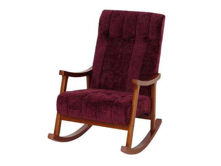 MCW Schaukelstuhl -K10-C, Große Sitzfläche mit Nosagfederung, mit dekorativen Zierknöpfen, braun rot von OTTO