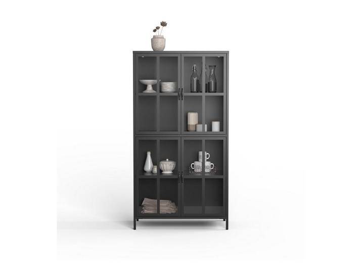 MEGA Möbel Standvitrine Vitrine GREVE, schwarz von OTTO