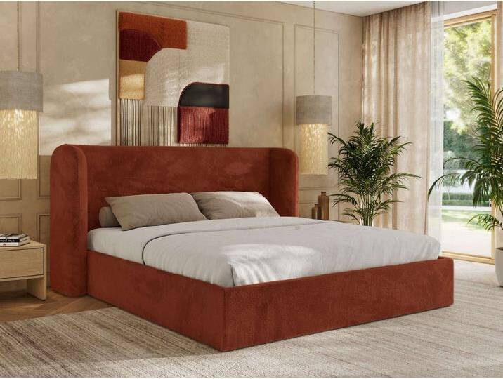 MKS MÖBEL Polsterbett EMORA CLASSIC (Bett, Doppelbett mit Lattenrost, ohne/mit Matratze), Kopfteil 111 cm, 140-200 cm, 3. Taschenfederkernmatratze - VIRE LUX von OTTO