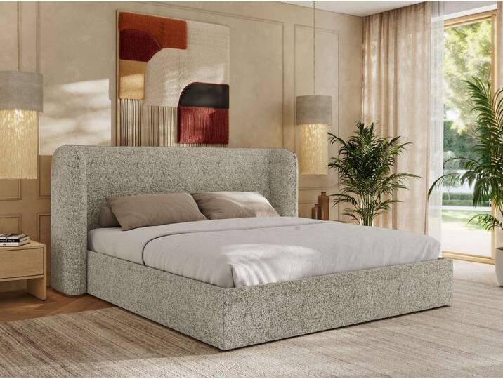 MKS MÖBEL Polsterbett EMORA CLASSIC (Bett, Doppelbett mit Lattenrost, ohne/mit Matratze), Kopfteil 111 cm, 140-200 cm, beige, 1. ohne Matratze von OTTO