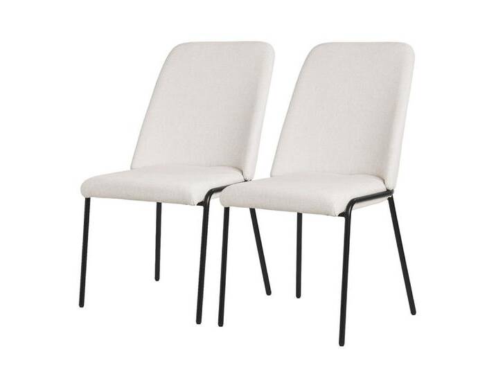 ML-DESIGN Polsterstuhl Esszimmerstühle mit Rückenlehne moderne Design Lounge Küchenstühle (2 St), Esstischstühle 2er Set Beige Küchenstuhl Stahl Polyester bis 120 kg, beige von OTTO