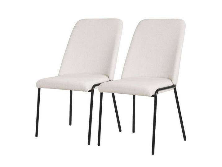 ML-DESIGN Polsterstuhl Esszimmerstühle mit Rückenlehne moderne Design Lounge Küchenstühle (2 St), Esstischstühle 2er Set Beige Küchenstuhl Stahl Polyester bis 120 kg, beige von OTTO