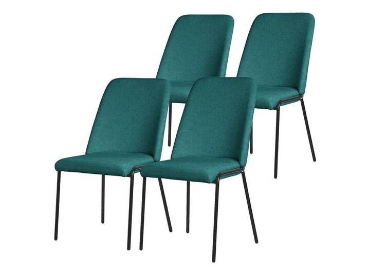 ML-DESIGN Polsterstuhl Esszimmerstühle mit Rückenlehne moderne Design Lounge Küchenstühle (4 St), Esstischstühle 4er Set Petrol Küchenstuhl Stahl Polyester bis 120 kg von OTTO