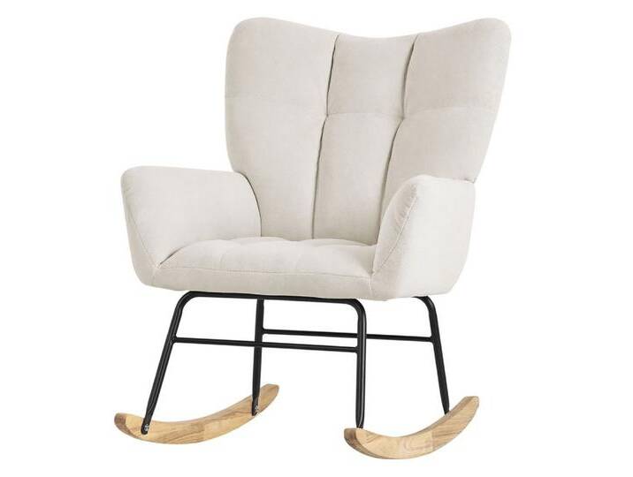 ML-DESIGN Schaukelstuhl Schaukelsessel Ohrenstuhl Relaxsessel Akzentstuhl Schwingstuhl Sessel (1 St), Stillsessel ideal für Wohn- & Babyzimmer Schwingsessel Frottee-Optik von OTTO