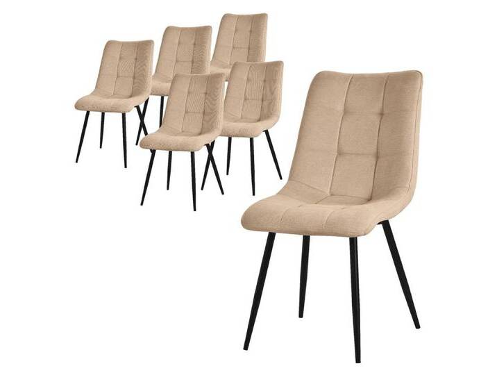ML-DESIGN Stuhl Esszimmerstühle mit Rückenlehne moderne Design Lounge Küchenstühle, Polsterstuhl Esstischstühle 6er Set Küchenstuhl Polyester bis 120kg, braun schwarz, Stahl, Polyester, Schwamm ML-DESIGN Stuhl Esszimmerstühle mit Rückenlehne moderne Design Lounge Küchenstühle, Polsterstuhl Esstischstühle 6er Set Küchenstuhl Polyester bis 120kg, braun schwarz, Stahl, Polyester, Schwamm von OTTO