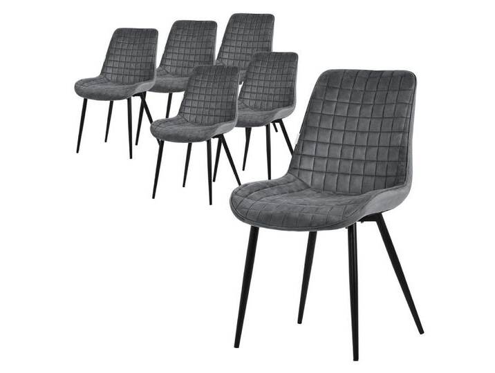 ML-DESIGN Stuhl Esszimmerstühle mit Rückenlehne moderne Design Lounge Küchenstühle (6 St), Polsterstuhl Esstischstühle 6er Set Küchenstuhl Samt, schwarz, Samt von OTTO