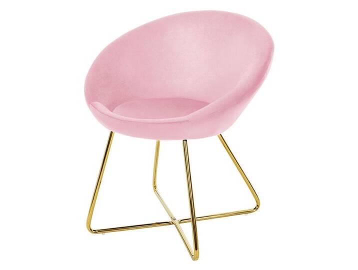 ML-DESIGN Stuhl Samtstuhl Esszimmerstuhl & Wohnzimmerstuhl mit goldenen Metallbeinen (1 St), Design Lounge Polsterstuhl Clubsessel Esstisch Samt Rosa, rosa, 1 St. von OTTO