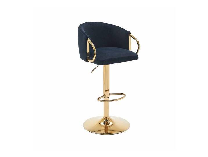 MODFU Barhocker Moderne drehbare, höhenverstellbare Barstühle, samt, 2er-Set (mit mittlerer Rückenlehne und goldener Fußstütze, für Küchen-, Bar- und Restauranttheken) von OTTO