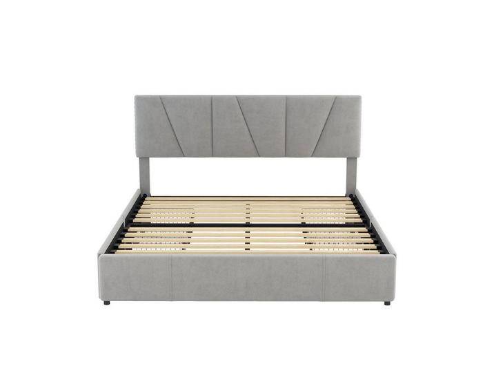 MODFU Bett Doppelbett Polsterbett Stauraumbett Kinderbett (mit vier Schubladen auf zwei Seiten,Verstellbares Kopfteil, 160 x 200 cm), Ohne Matratze von OTTO