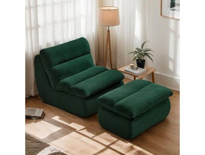 MODFU Sitzsack Einzelsofa (Wohnzimmer Sofa, Sessel, Einzelsessel, Loungesessel, 2 St., für maximalen Komfort - Hochwertiger Stoff), Interne rahmenlose Struktur, mit hoher Dichte von OTTO