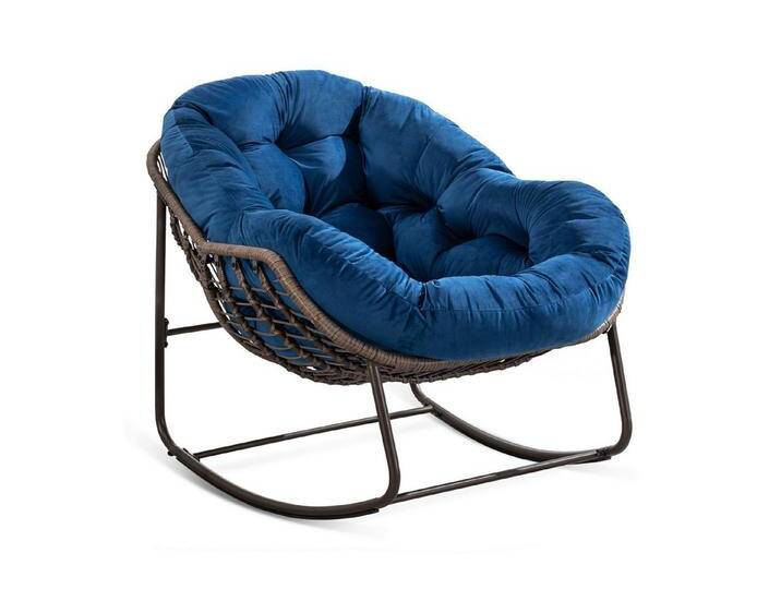MODFU Sofa Rattan-Schaukelstuhl für Outdoor,Relaxsessel, Handgefertigter Rattan-Schaukelstuhl mit gepolstertem Sitz – Wetterfest, robust und ergonomisch von OTTO
