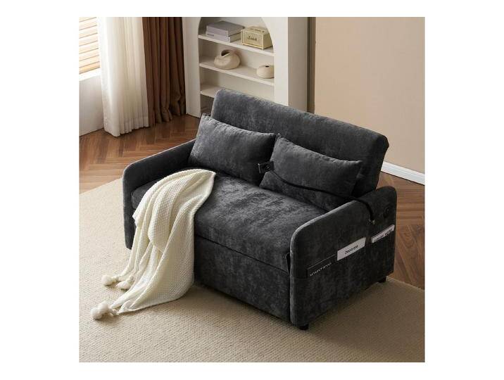 MODFU Sofa Schlafsofa Küchensofa Kindersofa Loungesofa, Multifunktionales Doppel-Klappschlafsofa mit USB-Ladeanschluss und verstellbarer Rückenlehne, Inklusive Handyhalter und seitlichen Aufbewahrungstaschen, Ideal für Wohnzimmer, Schlafzimmer und Heimkino von OTTO