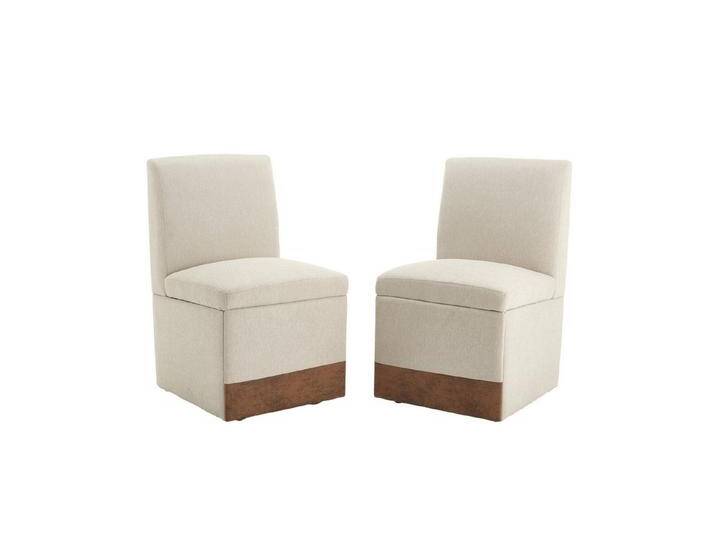 MODFU Stuhl Esszimmerstühlestuhl,Loungesessel,Drehbare stuhl 2er Set (Gepolsterte Esszimmerstühle 2er Set mit Stauraum und Rollen – Drehbare, Multifunktionale Küchenstühle., 2 St) von OTTO