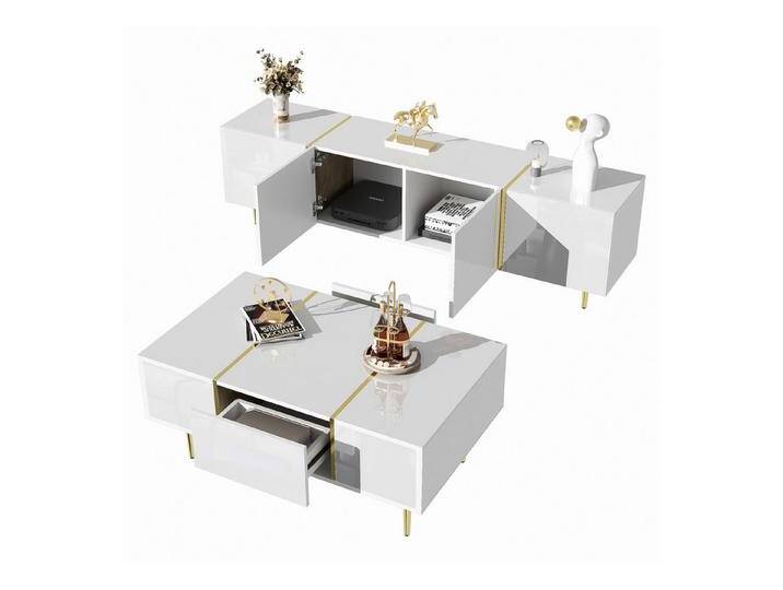 MODFU Wohnzimmer-Set, weiß, Weiß MODFU Wohnzimmer-Set, weiß, Weiß von OTTO