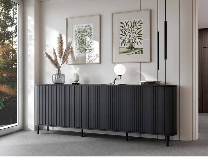 MOEBLINE Kommode Sideboard Beistellschrank 4DN ZILLO Schwarz, schwarz MOEBLINE Kommode Sideboard Beistellschrank 4DN ZILLO Schwarz, schwarz von OTTO