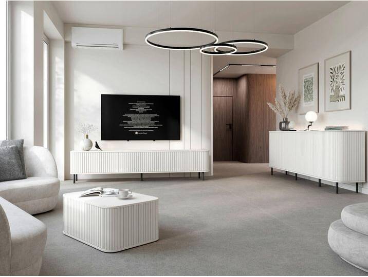 MOEBLINE Wohnwand Wohnzimmer Set ZILLO 1 weiß, weiß von OTTO