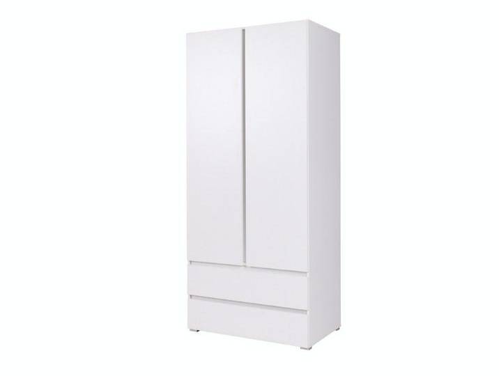 MOEBLO Kleiderschrank MOON M02 (mit 2 Drehtüren & 2 Schubladen – Moderner Schrank für Schlafzimmer oder Wohnzimmer, Drehttüren Moderne Wohnzimmer Möbel, Kleiderschrank mit 2 Türen und 2 Schubkästen) - (BxHxT): 92x204x51 cm von OTTO