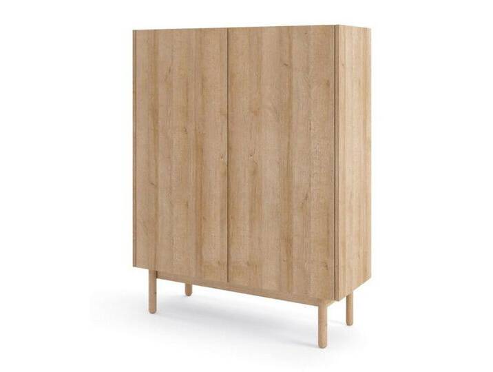 MOEBLO Kommode VINTAGE V97 (Schrank mit 3 Türen, Dekorative abgesenkte Arbeitsplatte, für Wohnzimmer Moderne Sideboard Highboard) von OTTO