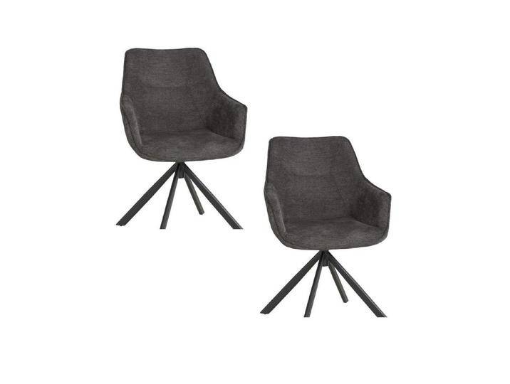 MR.DEKO Esszimmersessel Diningsessel 2er Set San Carlo dark grey drehbar MR.DEKO Esszimmersessel Diningsessel 2er Set San Carlo dark grey drehbar von OTTO