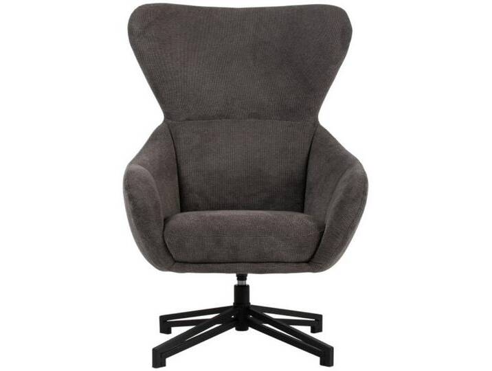 MR.DEKO Esszimmersessel Ohrensessel Marconia beige drehbar, gepolstert, vertikale Nähte, Stuhlbeine aus Holz, grau, grau von OTTO