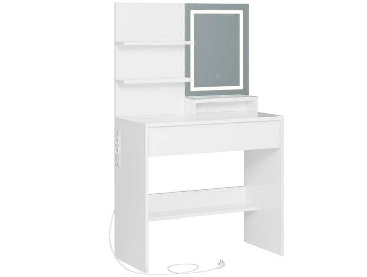 MSMASK Schminktisch mit Spiegel, LED-Beleuchtung,Schublade mit Verstellbare Trennwand, weiß, 40T x 80B x 137H cm, weiß MSMASK Schminktisch mit Spiegel, LED-Beleuchtung,Schublade mit Verstellbare Trennwand, weiß, 40T x 80B x 137H cm, weiß von OTTO