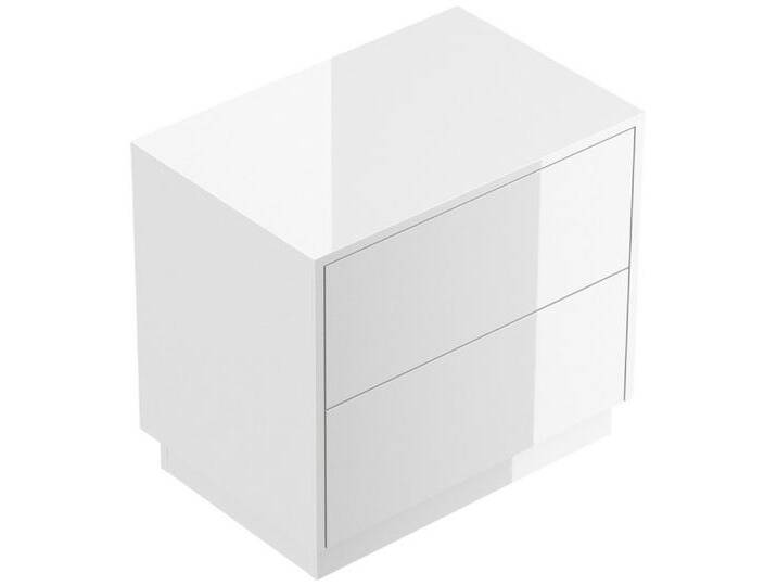 Magnolia Home Nachttisch Design Nachttisch Concepto L 60cm stehend, 2 Pushauszüge Weiß Hgl, Weiss hochglanz von OTTO