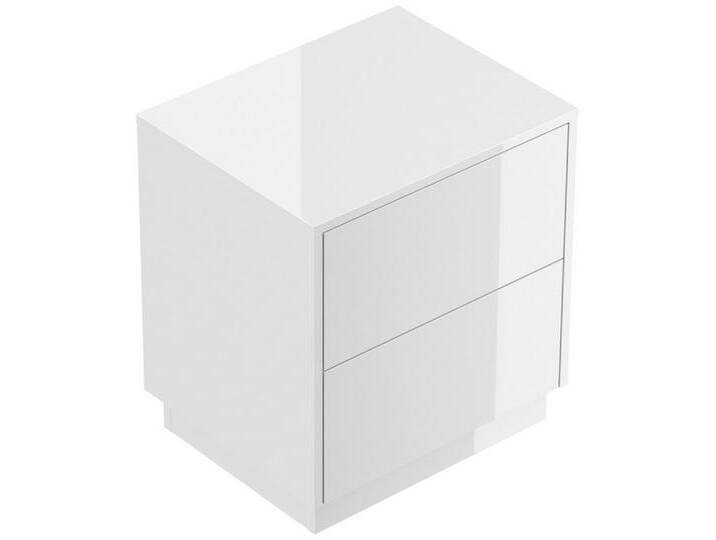 Magnolia Home Nachttisch Design Nachttisch Concepto M 50cm stehend, 2 Pushauszüge Weiß Hgl, Weiss hochglanz von OTTO