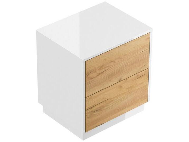 Magnolia Home Nachttisch Design Nachttisch Concepto M 50cm stehend, 2 Pushauszüge Weiß Hgl Eich, Weiss hochglanz / Oak Gold Magnolia Home Nachttisch Design Nachttisch Concepto M 50cm stehend, 2 Pushauszüge Weiß Hgl Eich, Weiss hochglanz / Oak Gold von OTTO