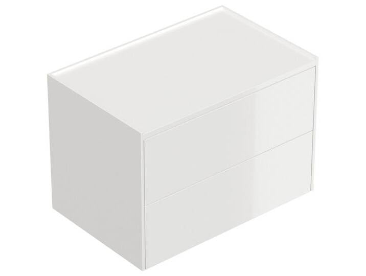 Magnolia Home Nachttisch Design Nachttisch Kommode Somnia XL 70cm, 2 Pushauszüge lackiert Weiß, Weiss hochglanz von OTTO